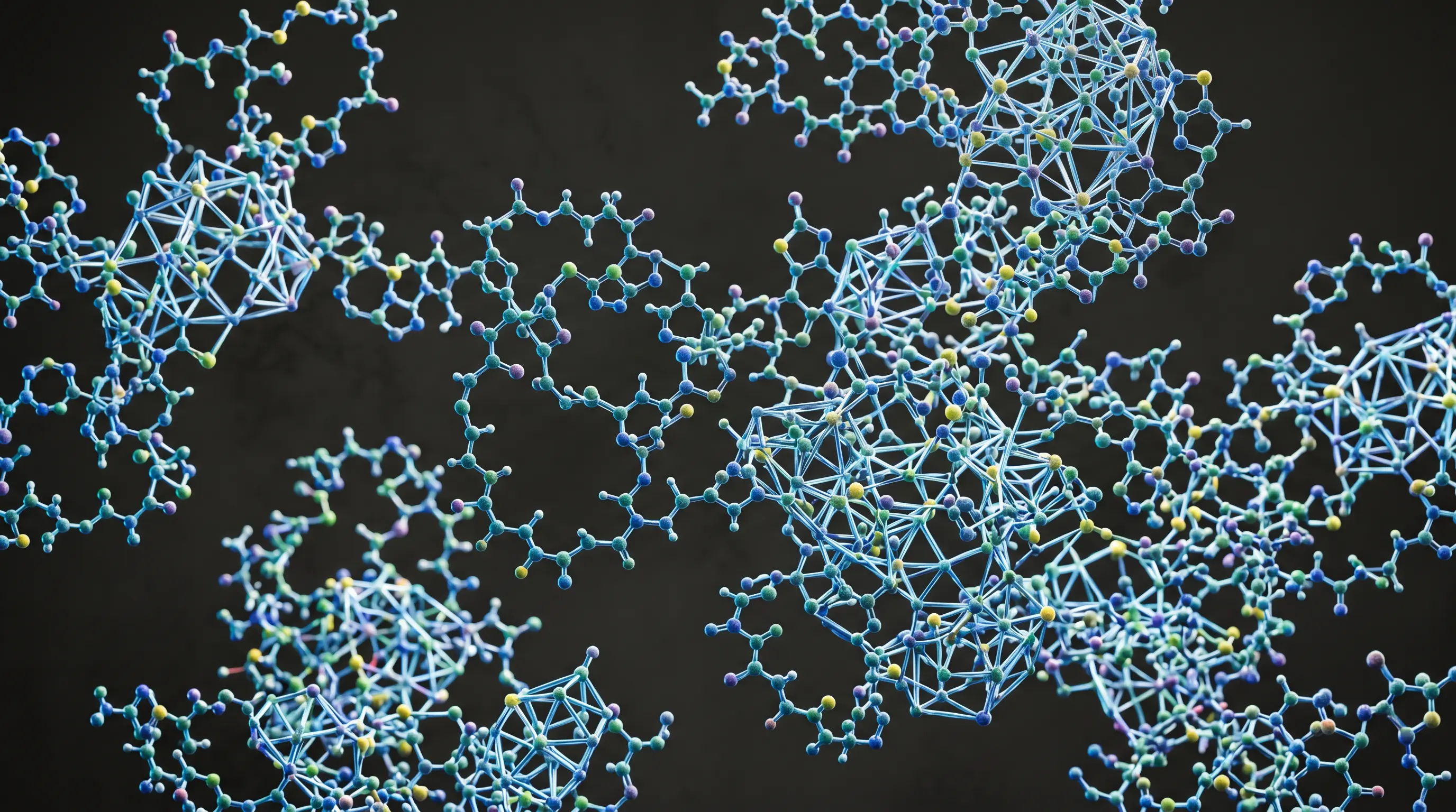 Abstracte moleculaire structuur als verwijzing naar research en specificatie